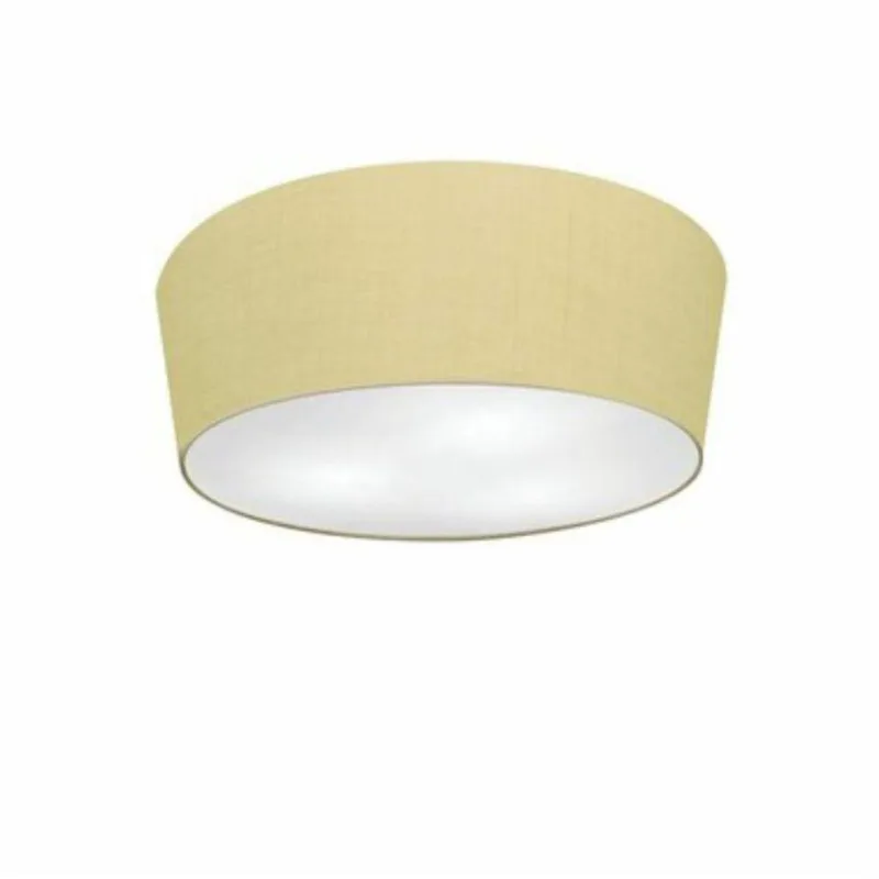 Plafon Cone Vivare Md-3003 Cúpula Em Tecido 12/40x35cm - Bivolt Algodão-crú 127/220v