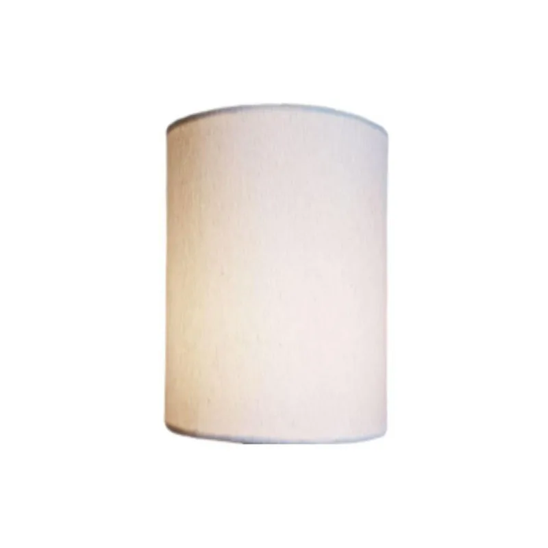 Arandela Meia Cana Retro Vivare Md-2003 Cúpula Em Tecido 25-18x10cm - Bivolt Branco 127-220v