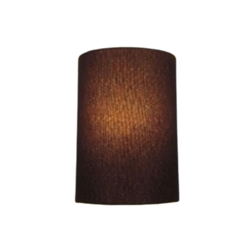 Arandela Meia Cana Retro Vivare Md-2003 Cúpula Em Tecido 25-18x10cm - Bivolt Café 127-220v - Vivare Brasil Iluminação