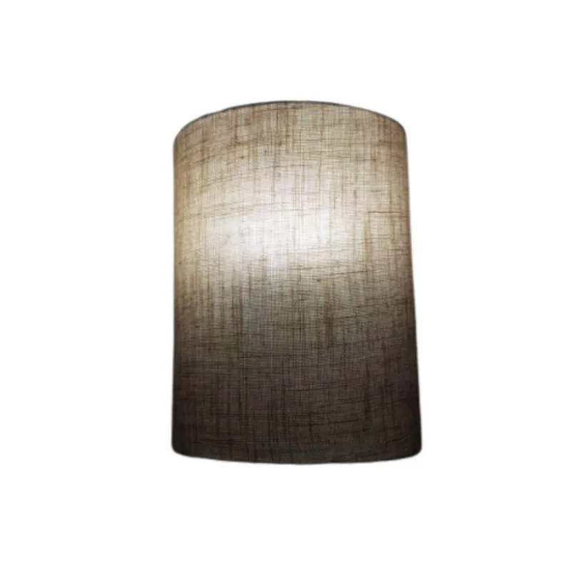 Arandela Meia Cana Retro Vivare Md-2003 Cúpula Em Tecido 25-18x10cm - Bivolt Rustico-bege 127-220v - Vivare Brasil Iluminação