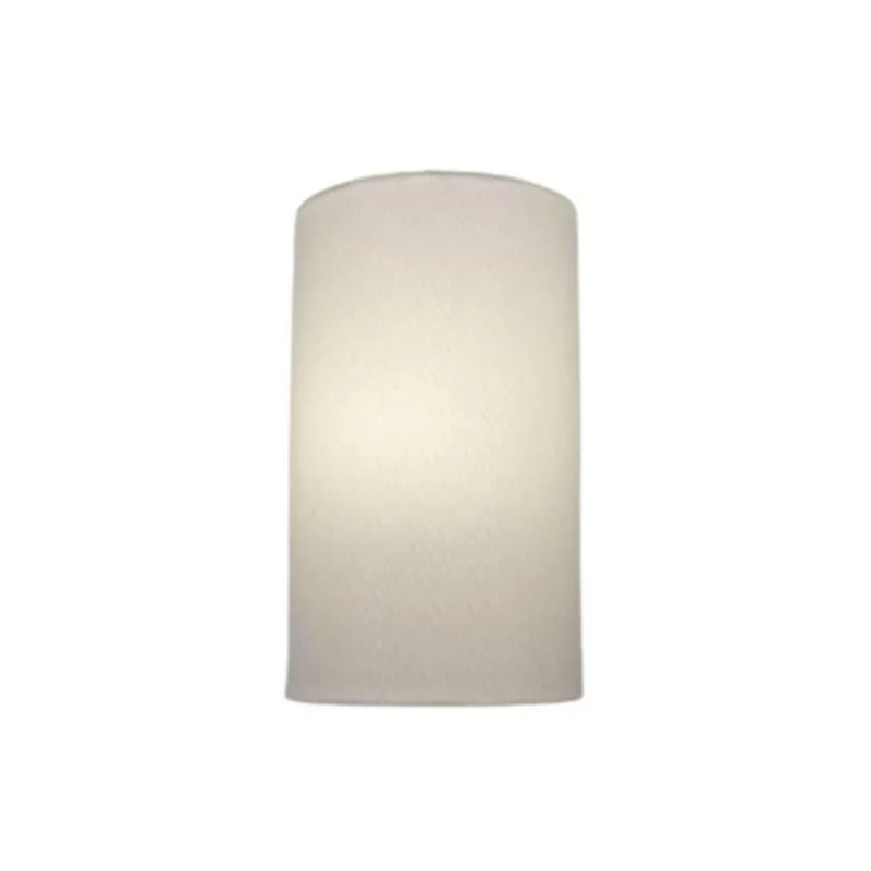 Arandela Meia Cana Vivare Md-2031 Cúpula Em Tecido 30-18x16cm - Bivolt Branco 127-220v