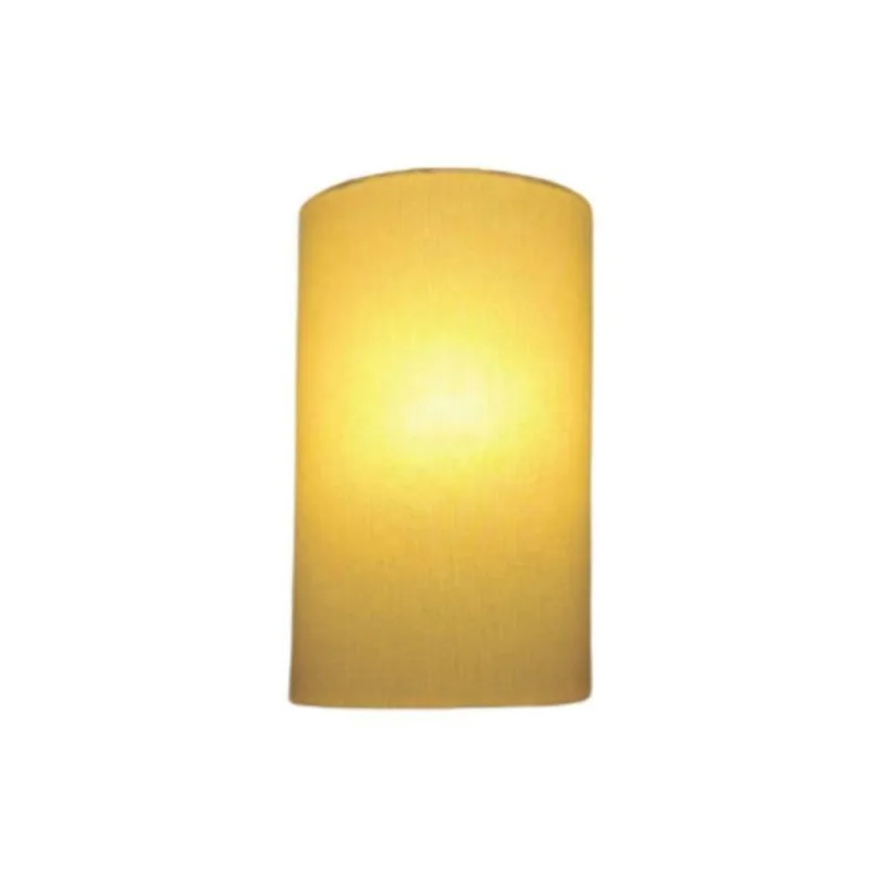 Arandela Meia Cana Vivare Md-2031 Cúpula Em Tecido 30-18x16cm - Bivolt Algodão-crú 127-220v