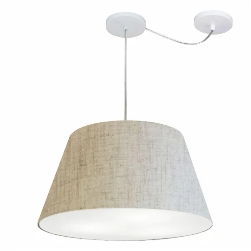 Lustre Pendente Md-4283 para 3 Lâmpadas E27 Bivolt Bege Vivare Brasil Iluminação - Vivare Brasil Iluminação - Casa E Construção
