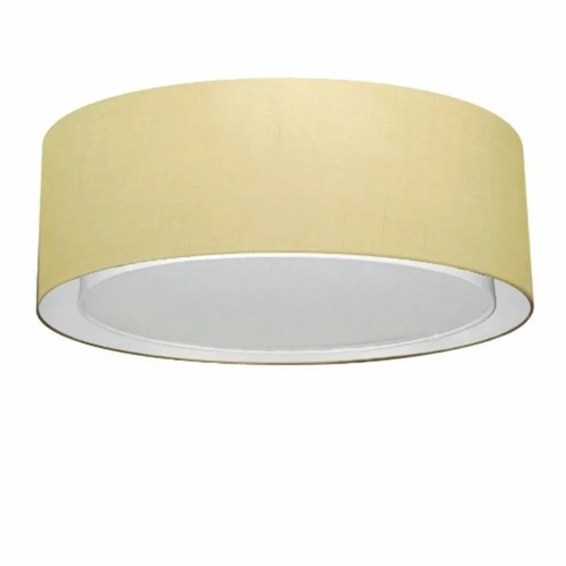 Plafon de Teto Cilíndrico Duplo Md-3037 com Cúpula em Tecido Resistente à Maresia Algodão-crú Vivare
