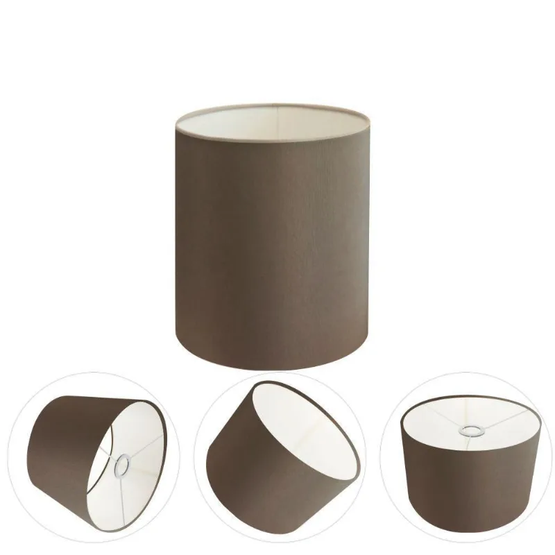 Cúpula Abajur E Luminária Cilíndrica Vivare Cp-7001 ø13x15cm - Bocal Nacional Cáqui