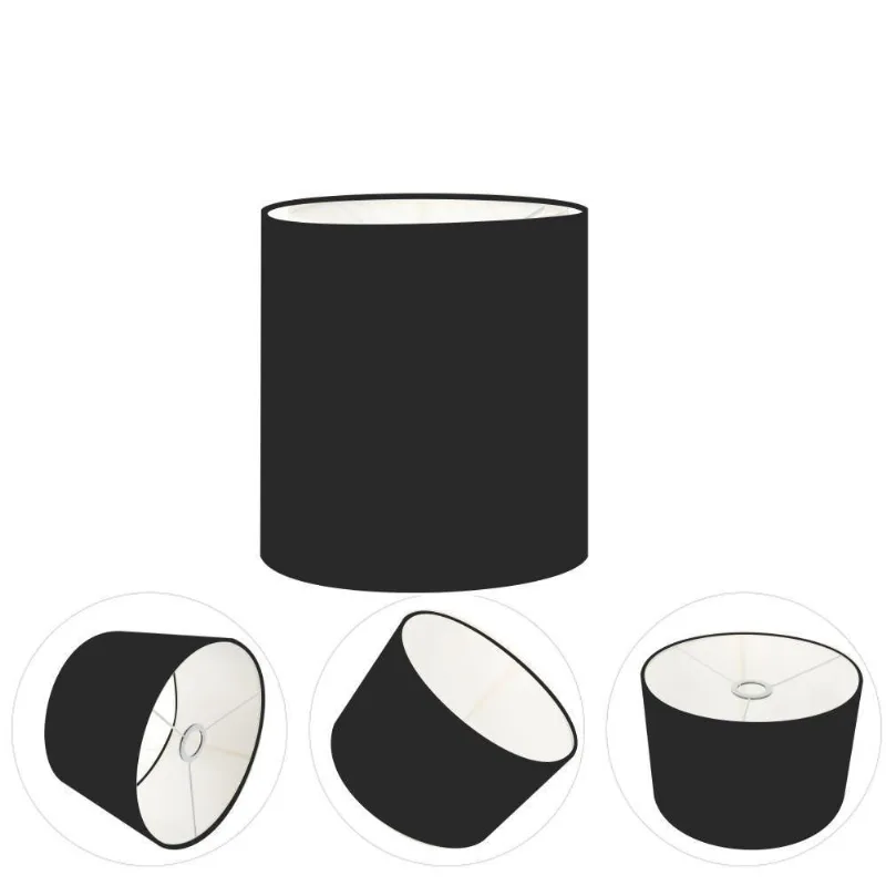 Cúpula Abajur E Luminária Cilíndrica Vivare Cp-7001 ø13x15cm - Bocal Nacional Preto