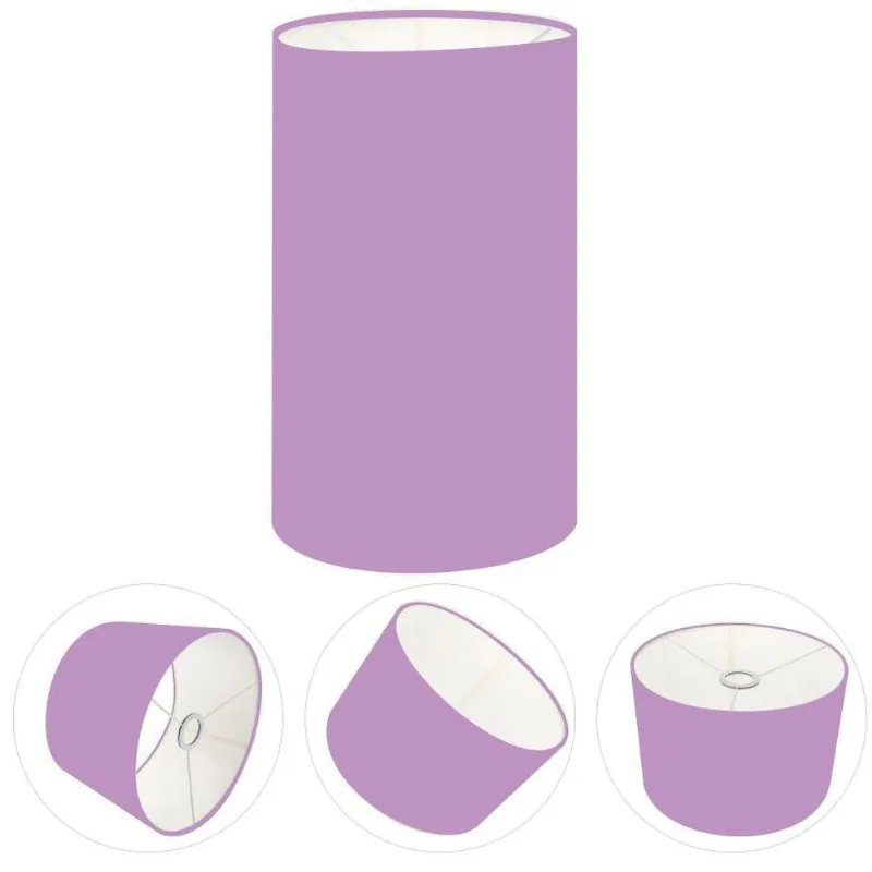 Cúpula Abajur E Luminária Cilíndrica Vivare Cp-7002 ø13x30cm - Bocal Nacional Lilás