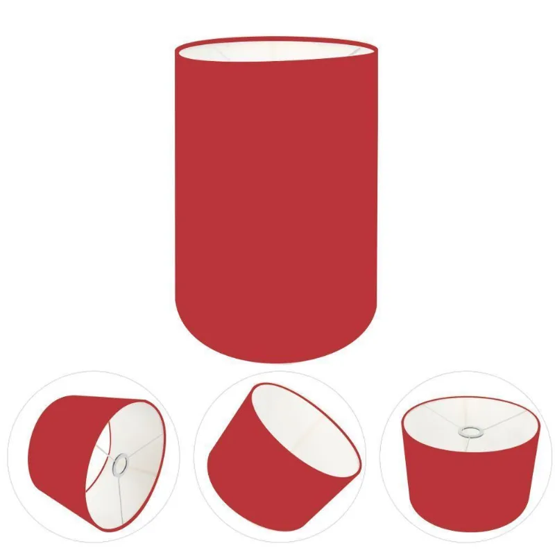 Cúpula Abajur E Luminária Cilíndrica Vivare Cp-7003 ø15x20cm - Bocal Nacional Bordo