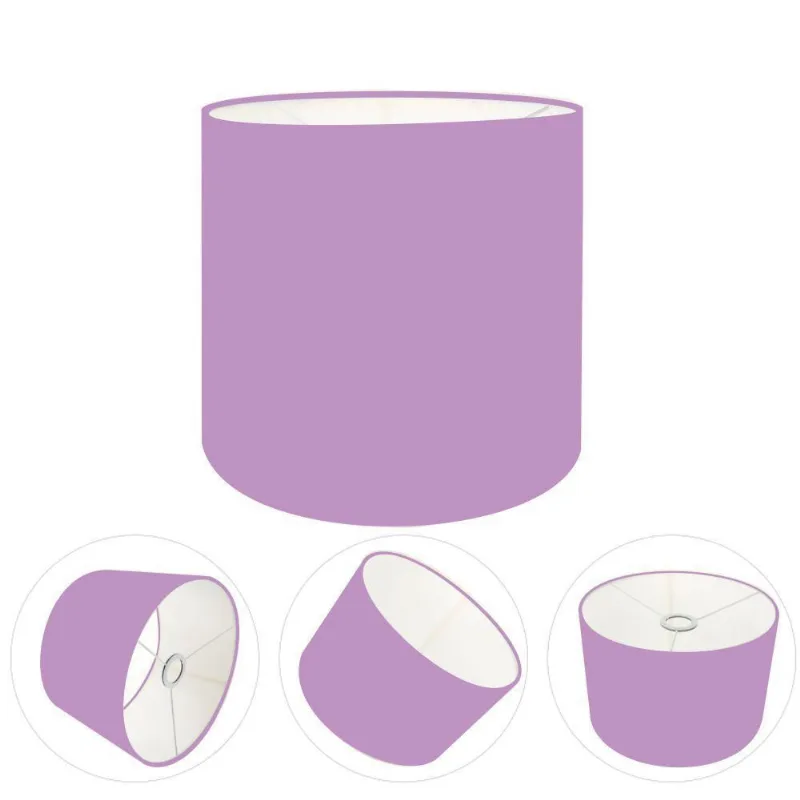 Cúpula Abajur E Luminária Cilíndrica Vivare Cp-7008 ø20x25cm - Bocal Nacional Lilás