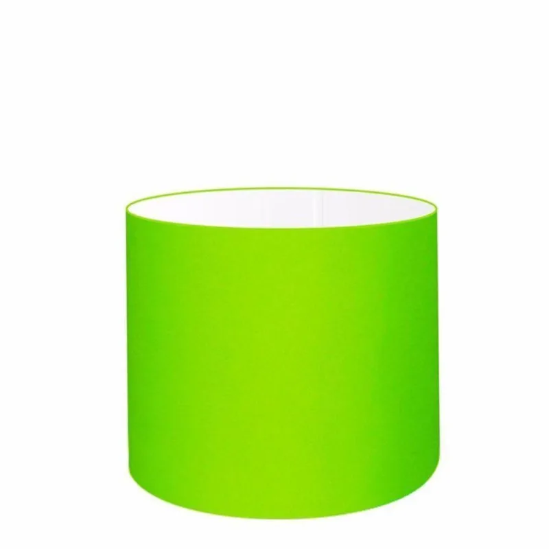 Cúpula Abajur E Luminária Cilíndrica Vivare Cp-7009 ø25x20cm - Bocal Nacional Verde-limão