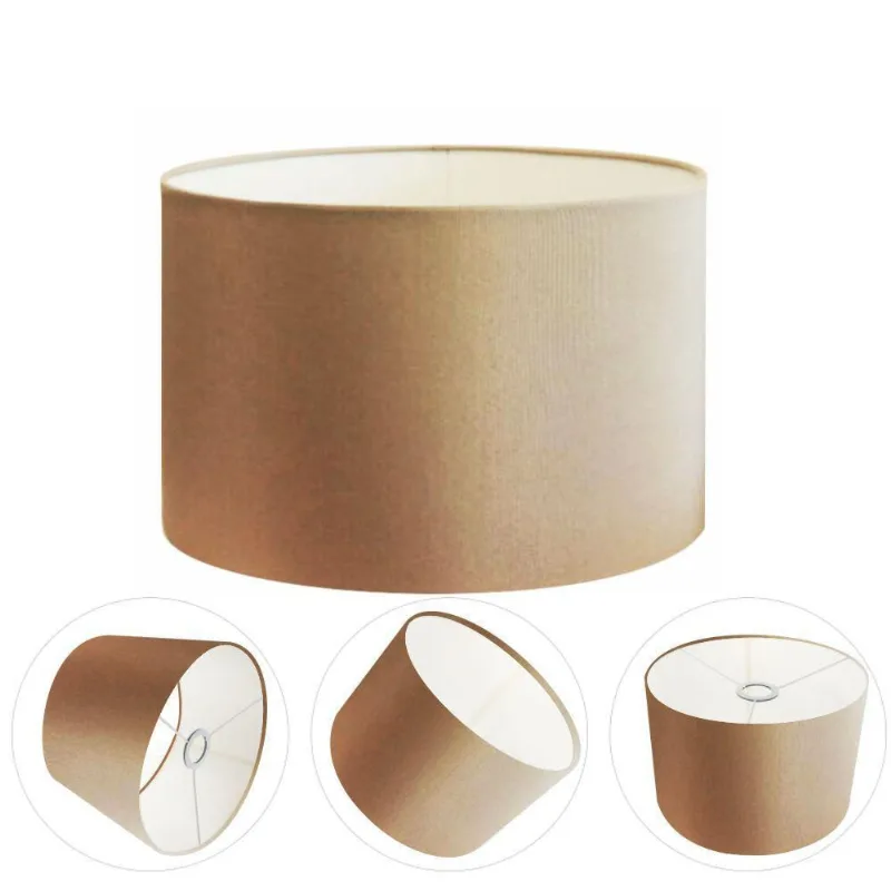 Cúpula Abajur E Luminária Cilíndrica Vivare Cp-7011 ø30x21cm - Bocal Nacional Palha