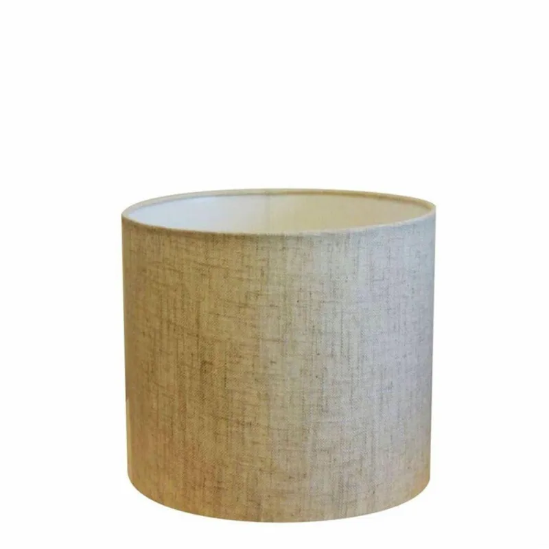 Cúpula Abajur E Luminária Cilíndrica Vivare Cp-7013 ø30x30cm - Bocal Nacional Rustico-bege