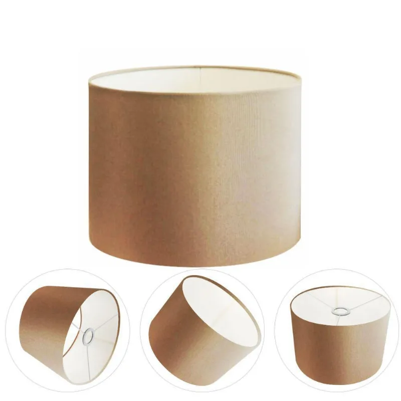 Cúpula Abajur E Luminária Cilíndrica Vivare Cp-7015 ø35x25cm - Bocal Nacional Palha