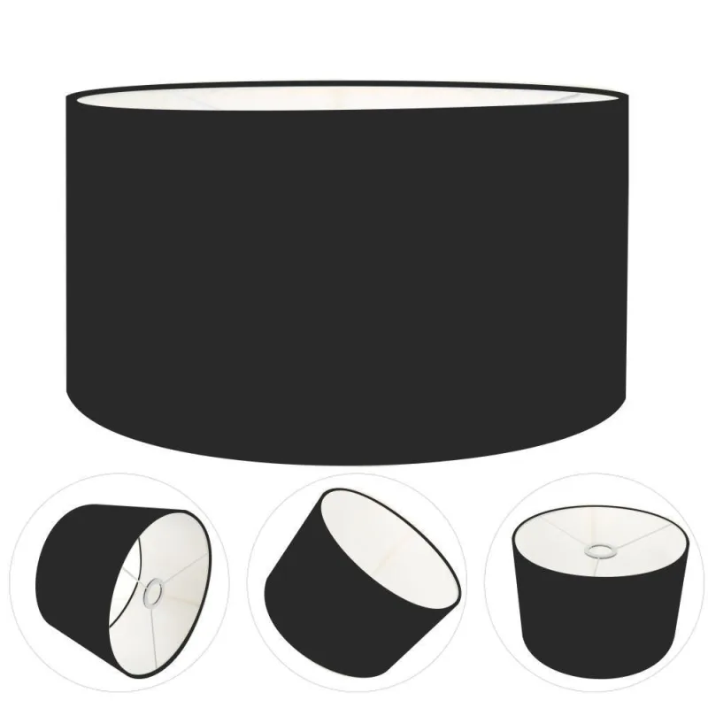 Cúpula para Abajur e Luminária CP-7024 Cilíndrica em Tecido 50X25CM Preto Vivare Brasil Iluminação - Vivare Brasil Iluminação - Casa E Construção