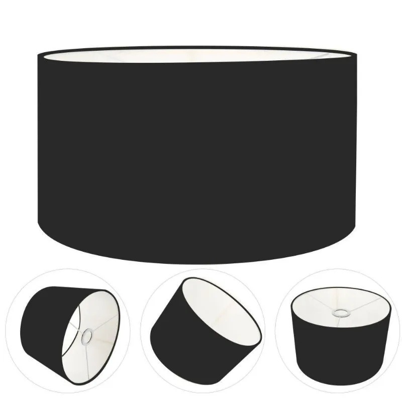 Cúpula para Abajur e Luminária CP-7028 Cilíndrica 60X30CM Resistente à Maresia Preto Vivare Brasil