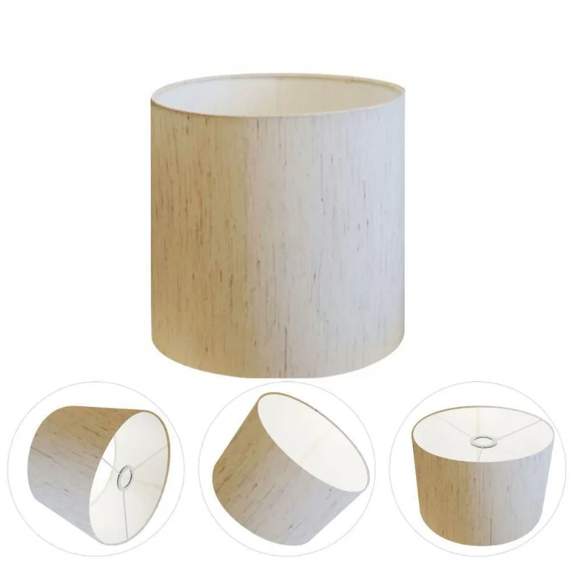 Cúpula para Abajur e Luminária CP-8008 Cilíndrica para Soquete Europeu Resistente à Maresia Linho
