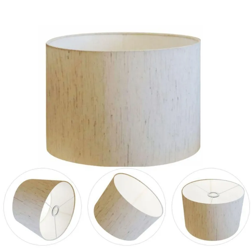 Cúpula para Abajur e Luminária Cilíndrica CP-8017 40X21CM Resistente à Maresia Linho Bege Vivare