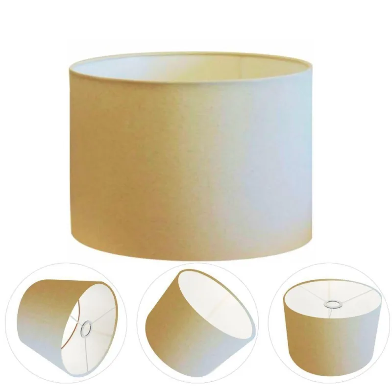 Cúpula para Abajur e Luminária CP-8022 Cilíndrica Bocal Europeu Algodão Cru Vivare Brasil Iluminação - Vivare Brasil Iluminação - Casa E Construção