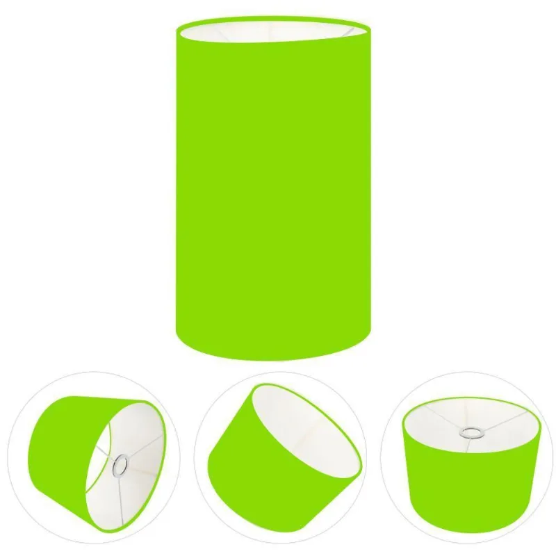 Cúpula Abajur Cilíndrica Cp-7002 ø13x30cm Verde Limão