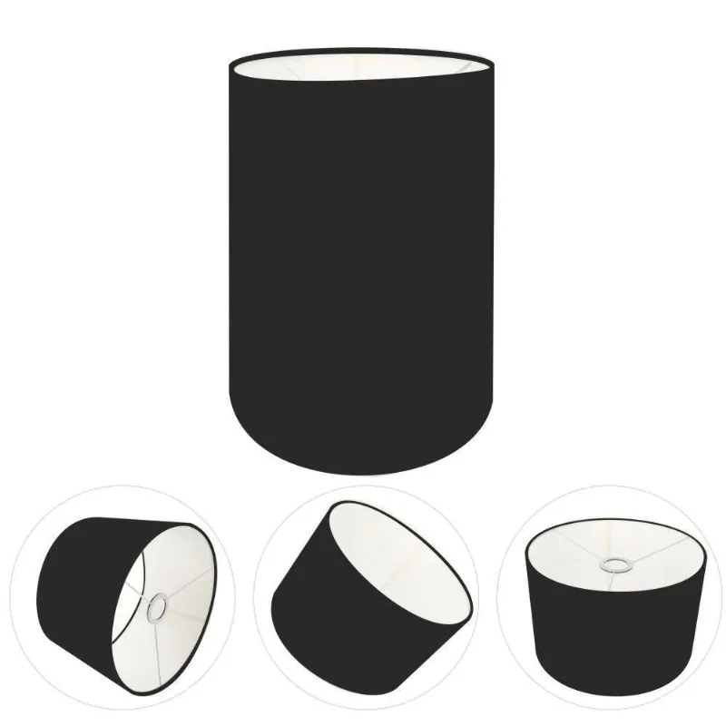 Cúpula Abajur Cilíndrica Cp-7003 ø15x20cm Preto