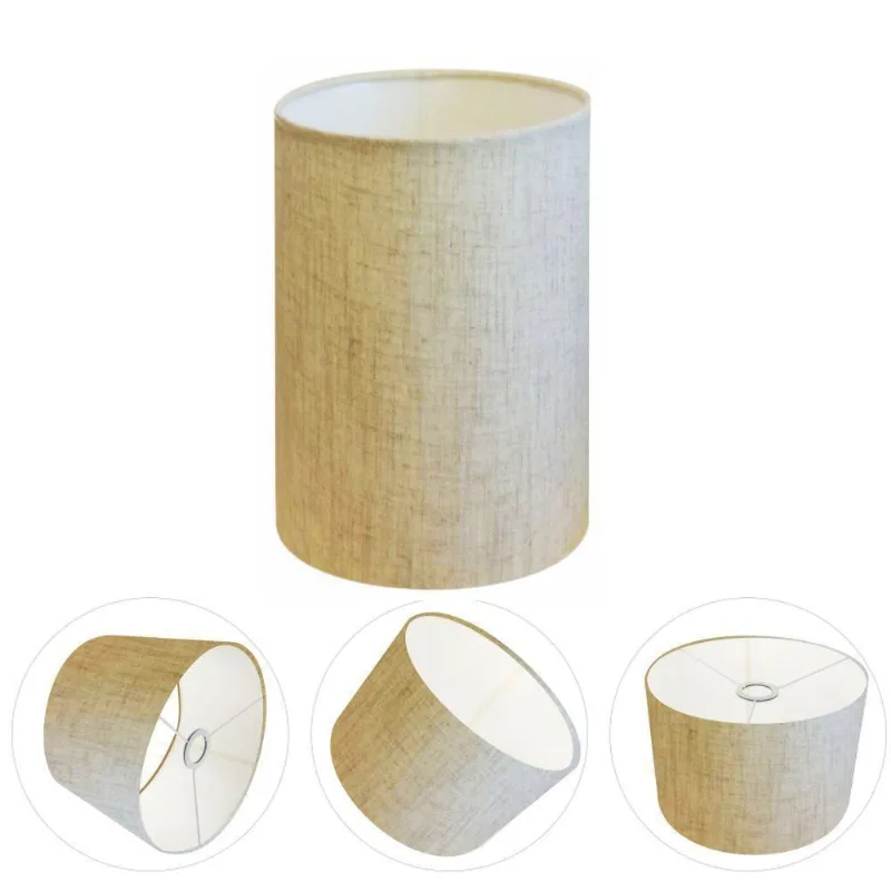 Cúpula Abajur Cilíndrica Cp-7003 ø15x20cm Rustico Bege