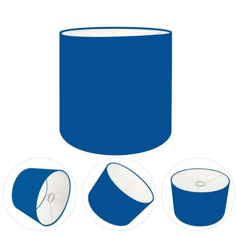 Cúpula Abajur Cilíndrica Cp-7009 ø25x20cm Azul Marinho
