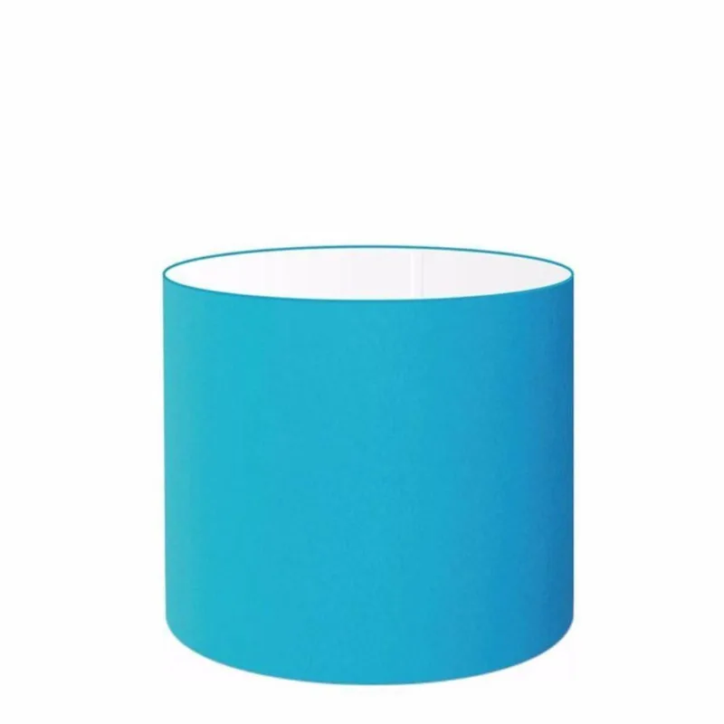 Cúpula Abajur Cilíndrica Cp-7011 ø30x21cm Azul Turquesa - Vivare Brasil Iluminação