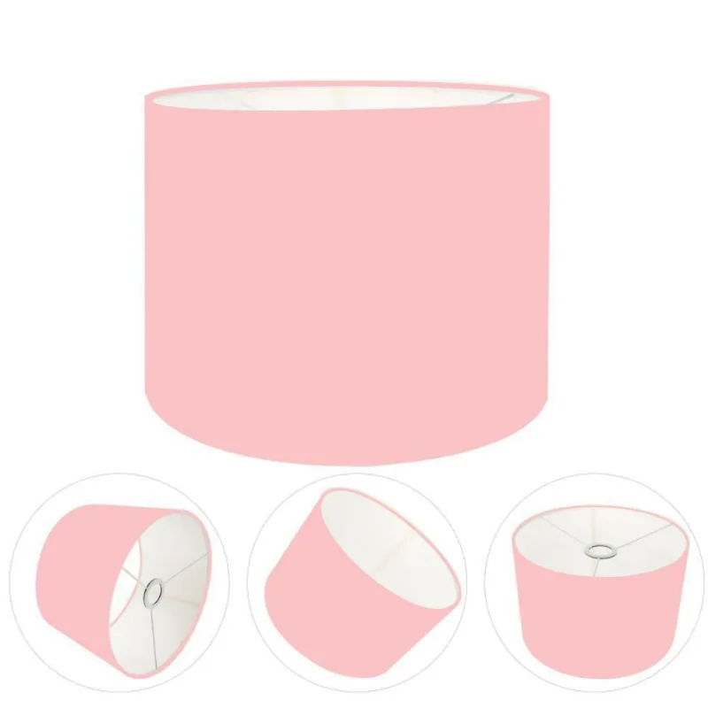 Cúpula Abajur Cilíndrica Cp-7011 ø30x21cm Rosa Bebê