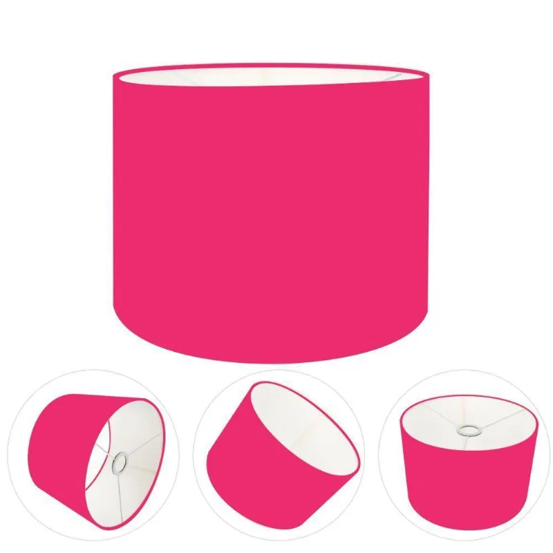 Cúpula Abajur Cilíndrica Cp-7011 ø30x21cm Rosa Pink