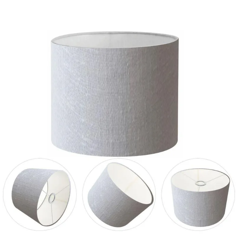 Cúpula Abajur Cilíndrica Cp-7014 ø35x21cm Rustico Cinza