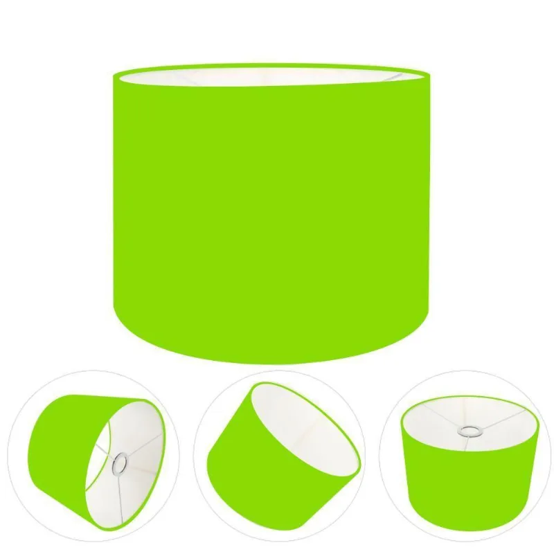 Cúpula Abajur Cilíndrica Cp-7015 ø35x25cm Verde Limão