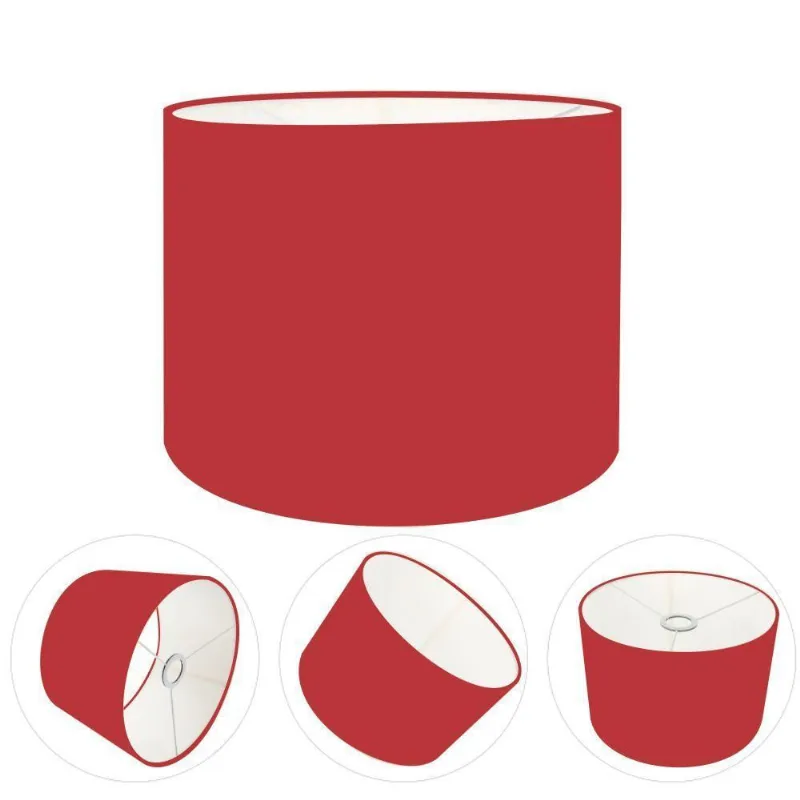 Cúpula Abajur Cilíndrica Cp-7016 ø35x30cm Bordô