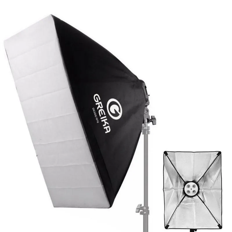 Softbox Greika 50X70 Com Soquete Para 4 Lâmpadas