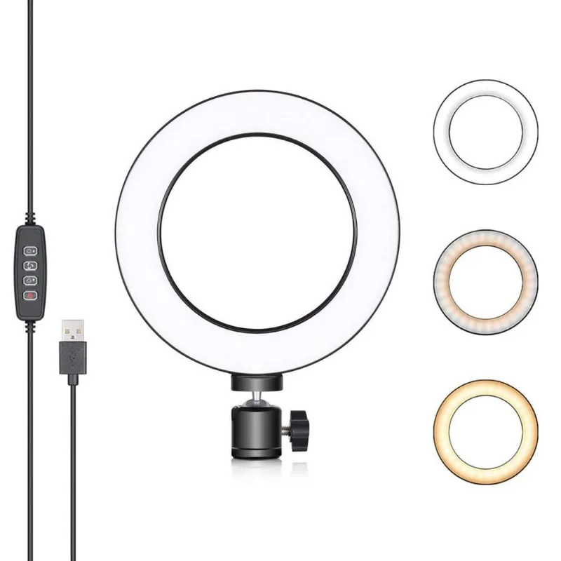 Ring Light De Mesa Iluminador Led 16Cm