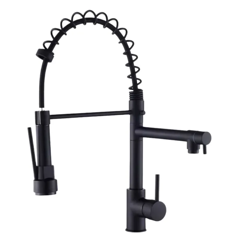 Monocomando para Cozinha Mesa Bica Alta 1/4V Preto Gourmet 52cm - HIGO