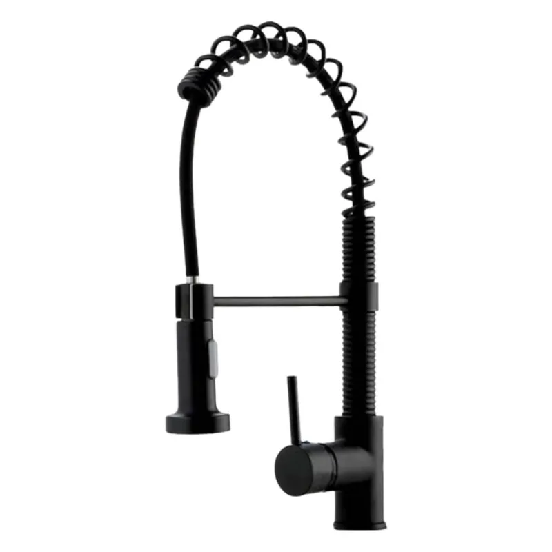 Monocomando para Cozinha Mesa Bica Alta 1/4V Preto Gourmet Flex 52cm
