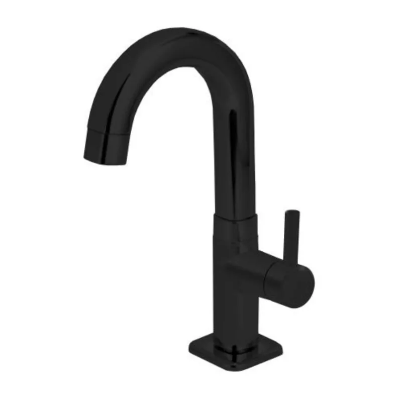 Torneira para Banheiro Mesa 1/4V Bica Média ABS Preta 2195 B60