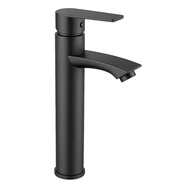 Monocomando para Banheiro de Mesa Bica Alta Preto Olívia Higo