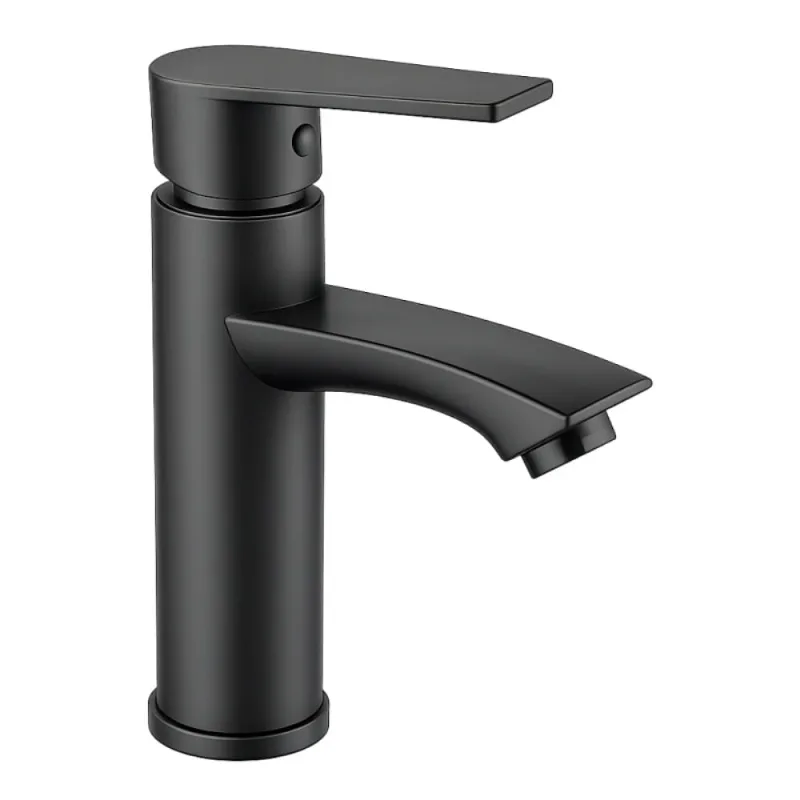 Monocomando para Banheiro de Mesa Bica Baixa Preto Olívia Higo