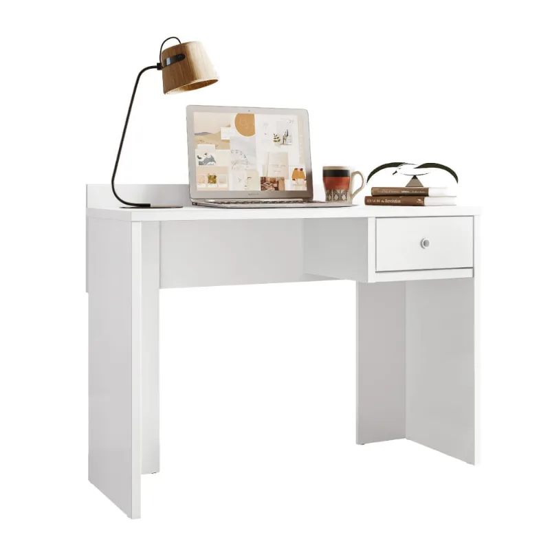 Escrivaninha Easy com 1 Gaveta - Branco