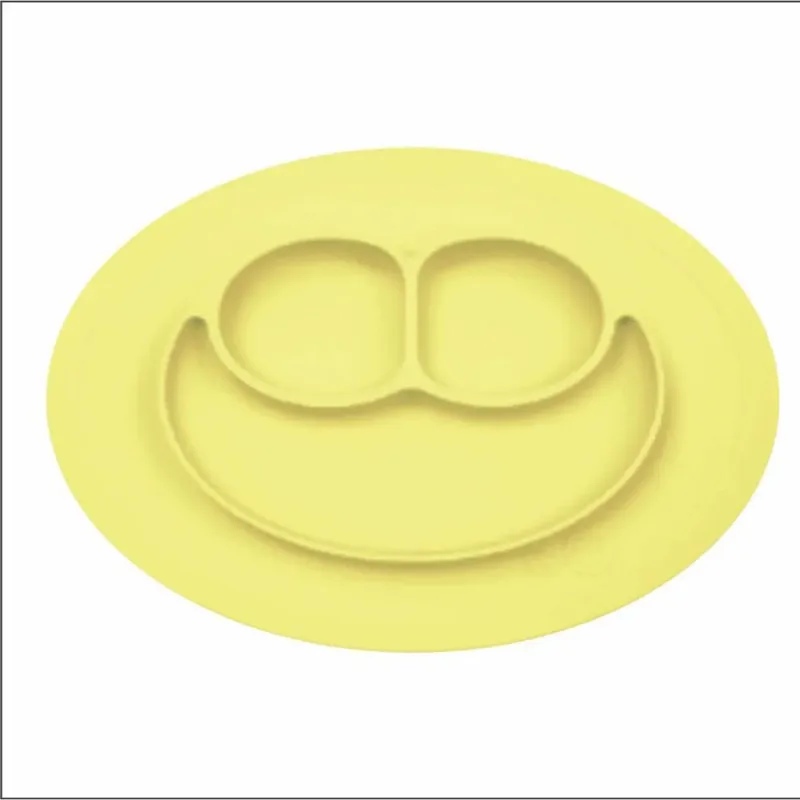 Prato Silicone Com Divisória Amarelo Turminha Guara