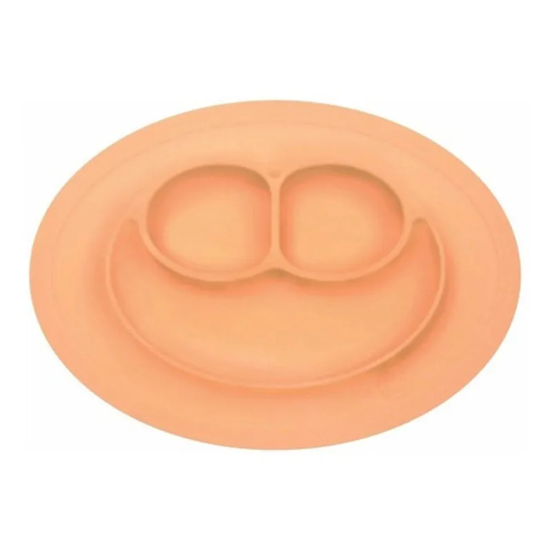 Pratinho de Silicone com Divisórias Laranja Turminha Guará