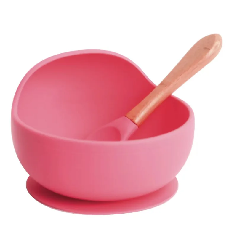 Tigela Silicone Com Ventosa e Talher Rosa Turminha Guara
