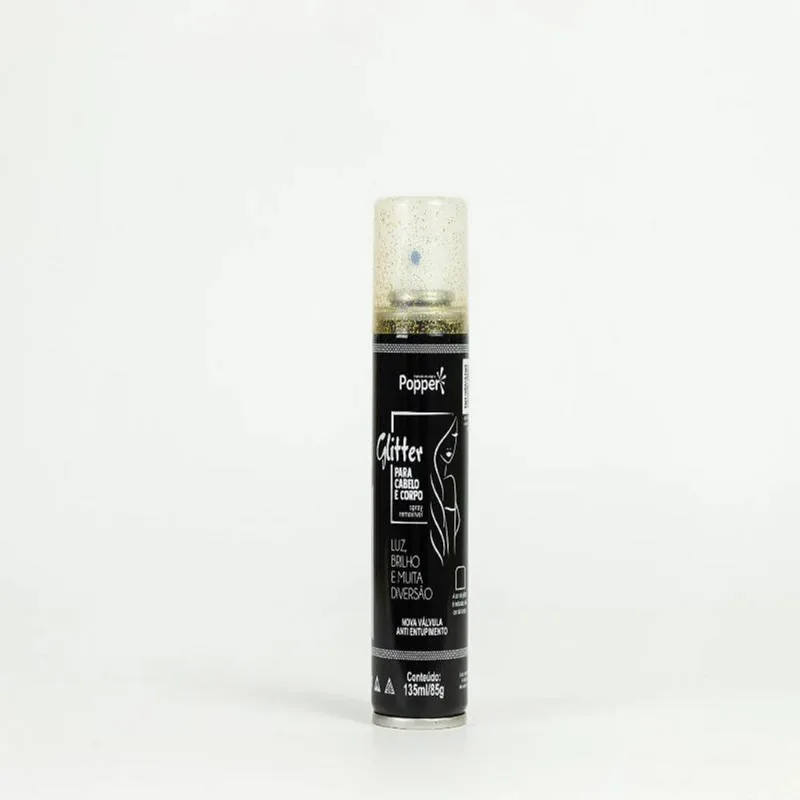 Spray Glitter para Cabelo e Corpo - Dourado - Semaan - 135ml