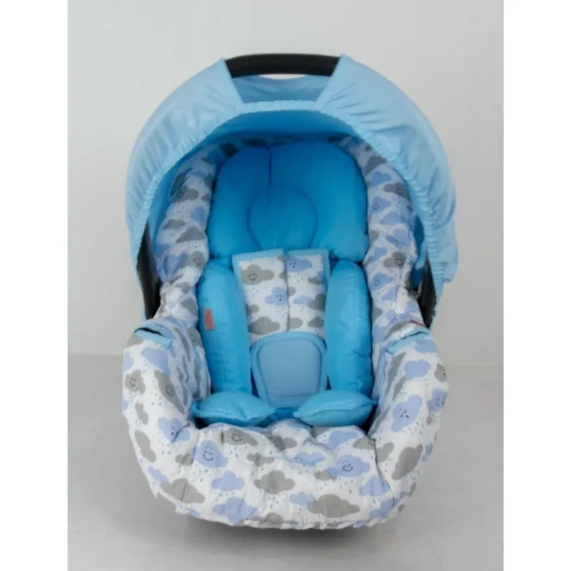 Kit capa de bebê conforto E redutor - nuvem azul nova