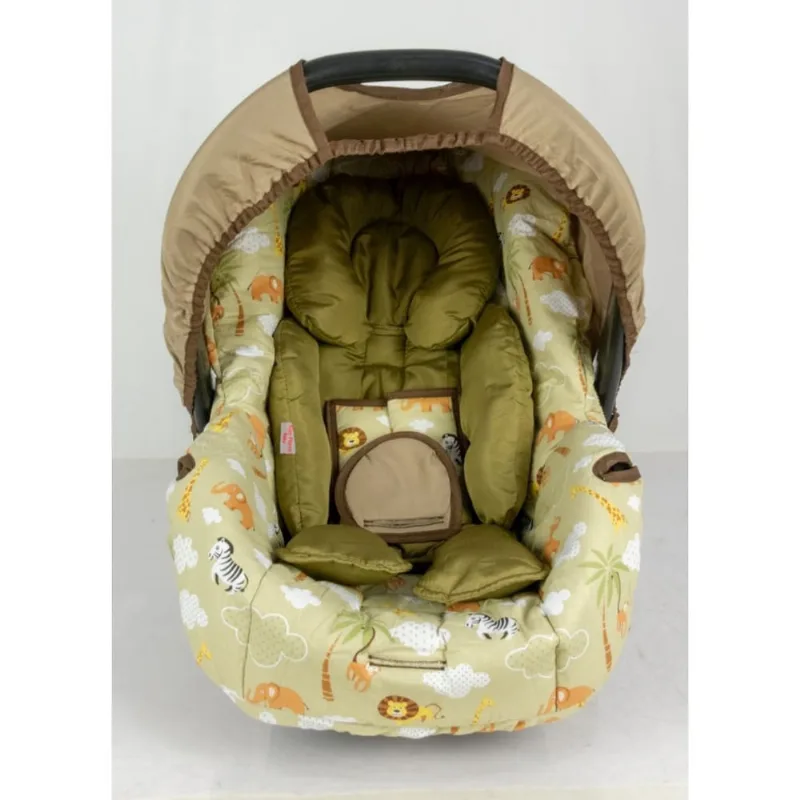 Kit capa de bebê conforto E redutor - safári kaki