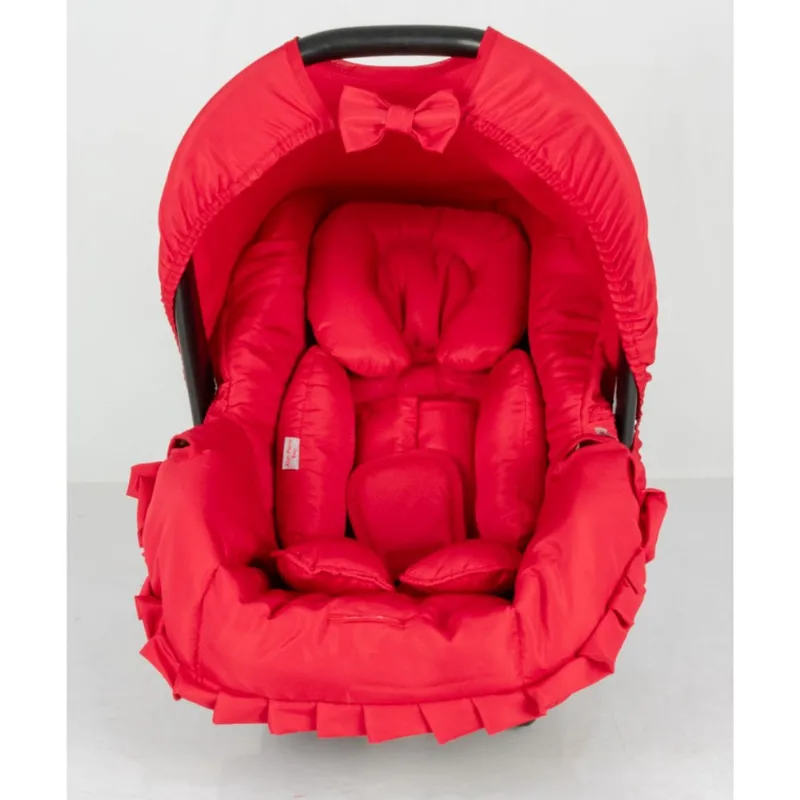 Kit capa de bebê conforto E redutor - vermelho