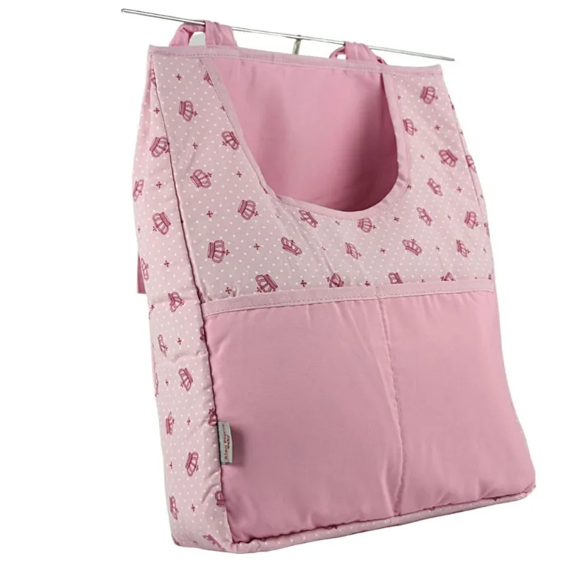 Porta fralda de comoda - coroa rosa