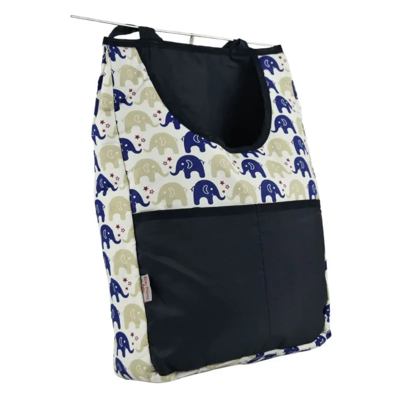 Porta fralda de comoda - passinho do elefante azul