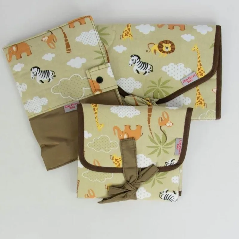 Kit Para Higiene do Bebê - safari kaki